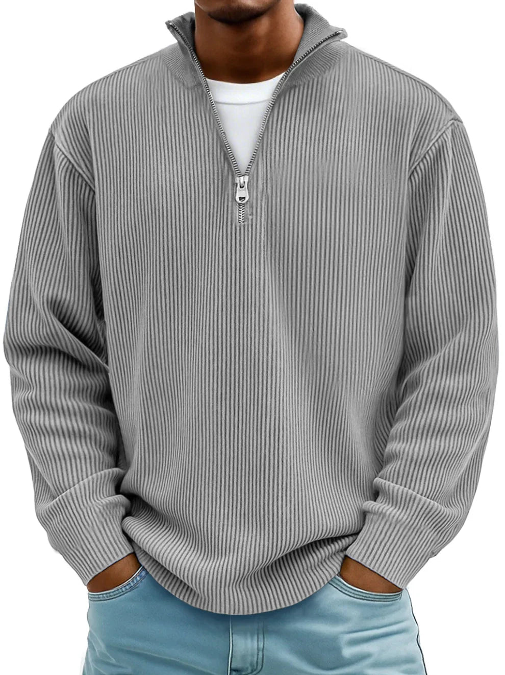 Lucio | Jersey con Cuello de Cremallera