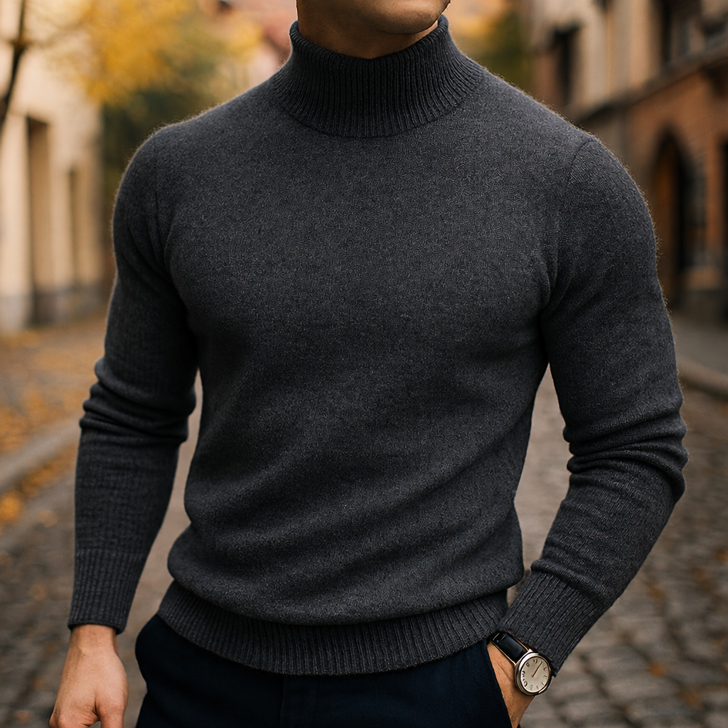 Lope | Jersey Elegante de Cuello Chimenea