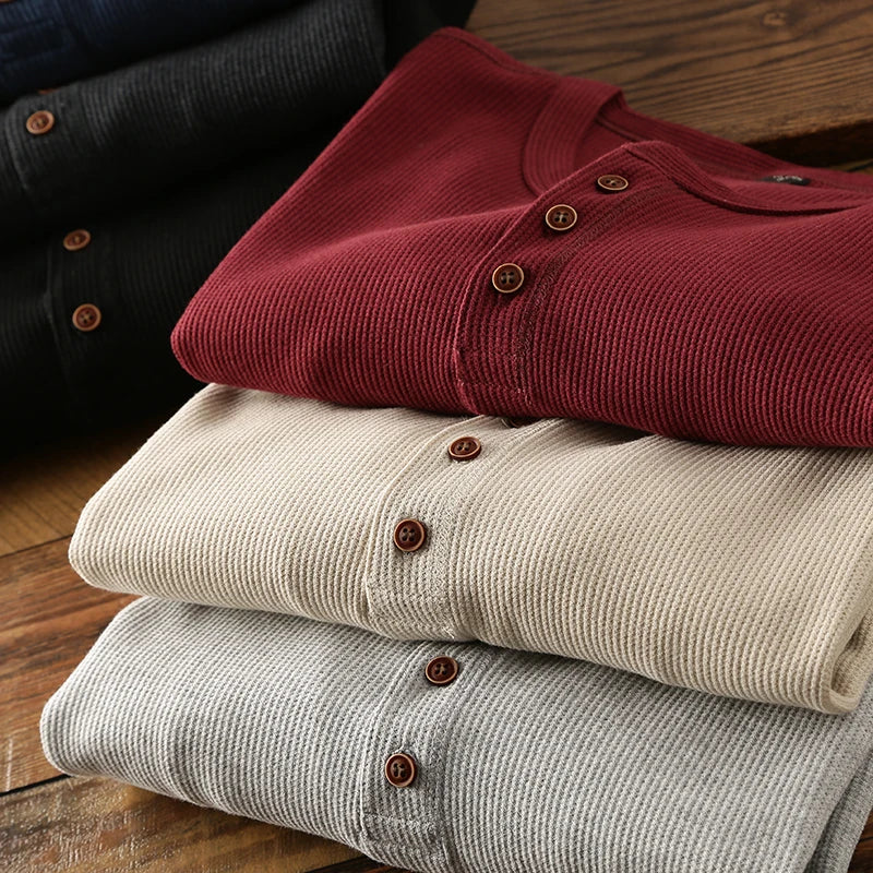 Marcos | Camiseta Elegante de Cuello Tunecino