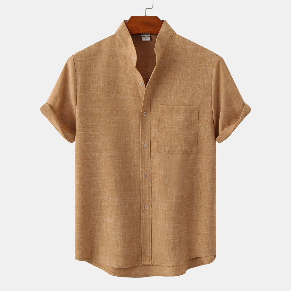Leo | Camisa de Verano con Cuello Mao