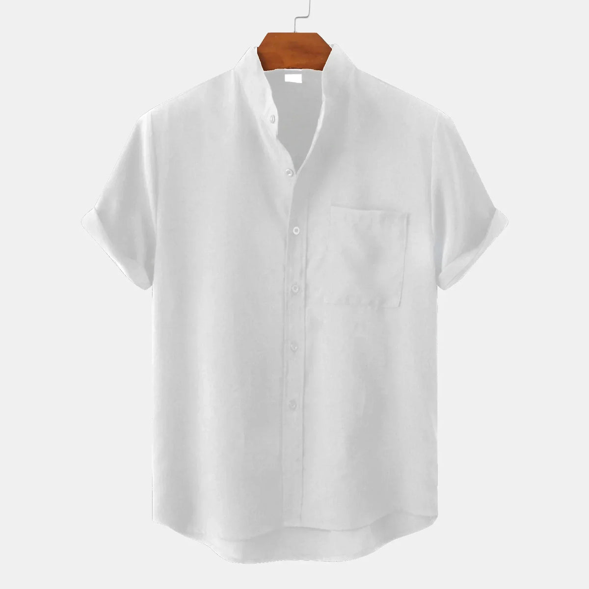 Leo | Camisa de Verano con Cuello Mao