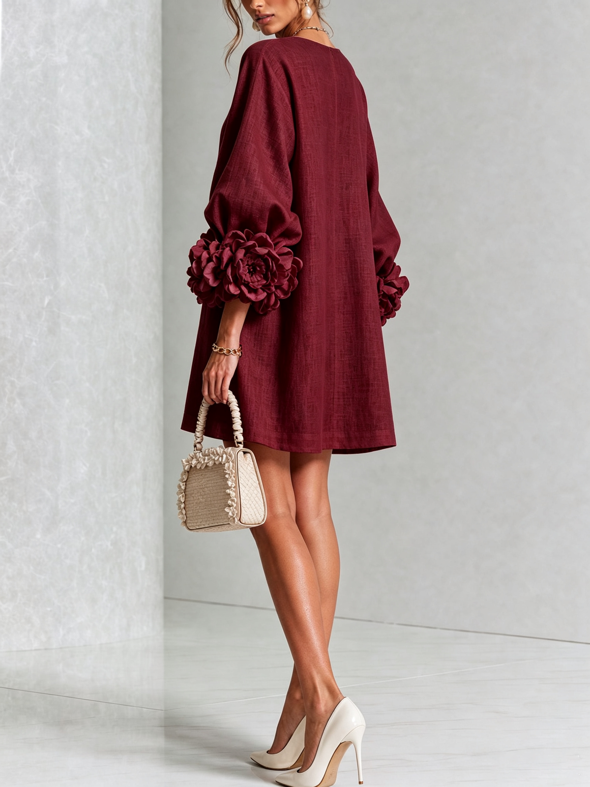 Vestido Floral con Botones