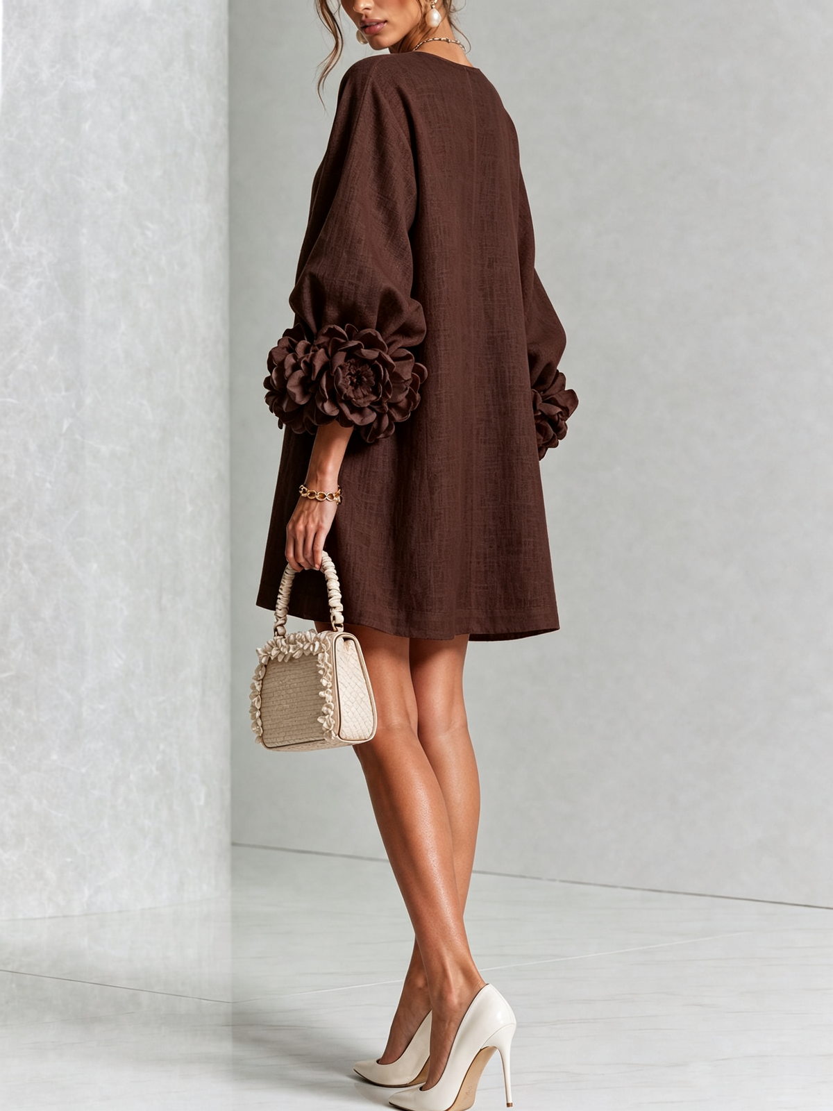 Vestido Floral con Botones