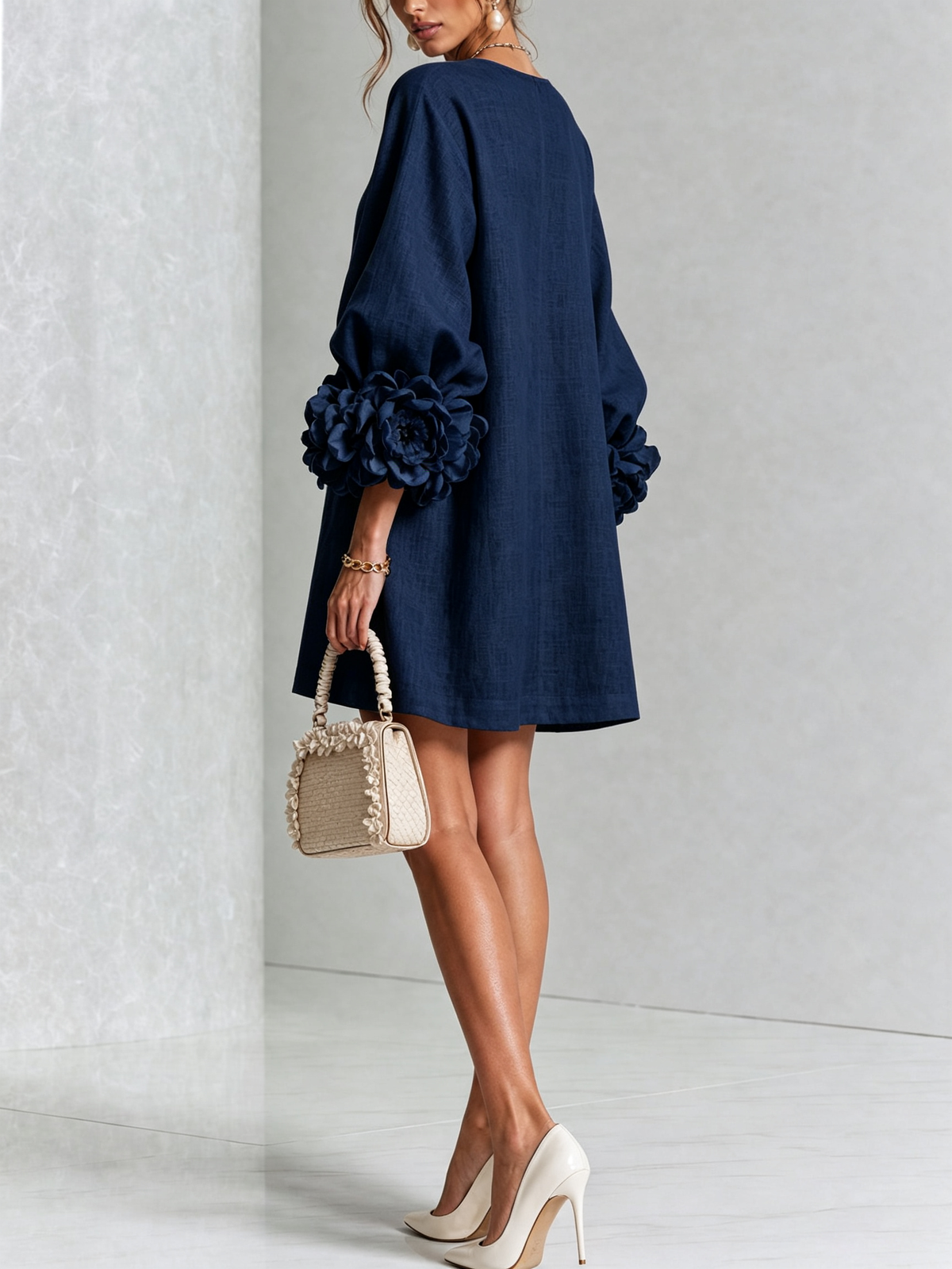 Vestido Floral con Botones
