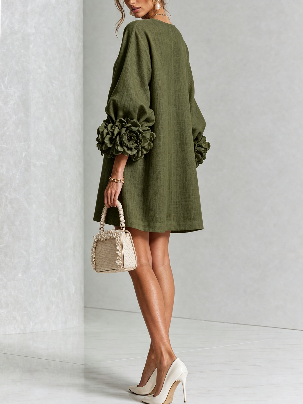 Vestido Floral con Botones