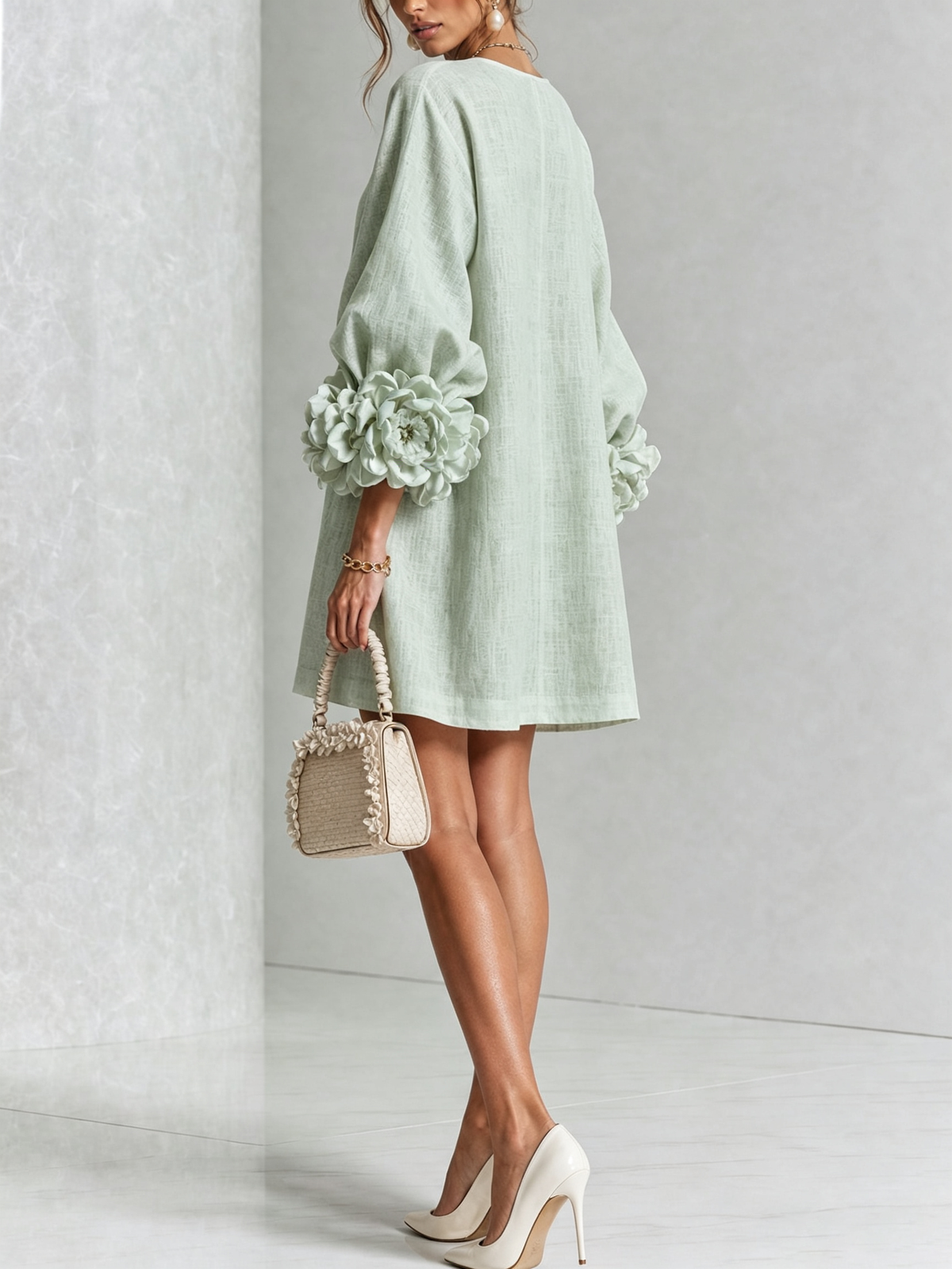 Vestido Floral con Botones