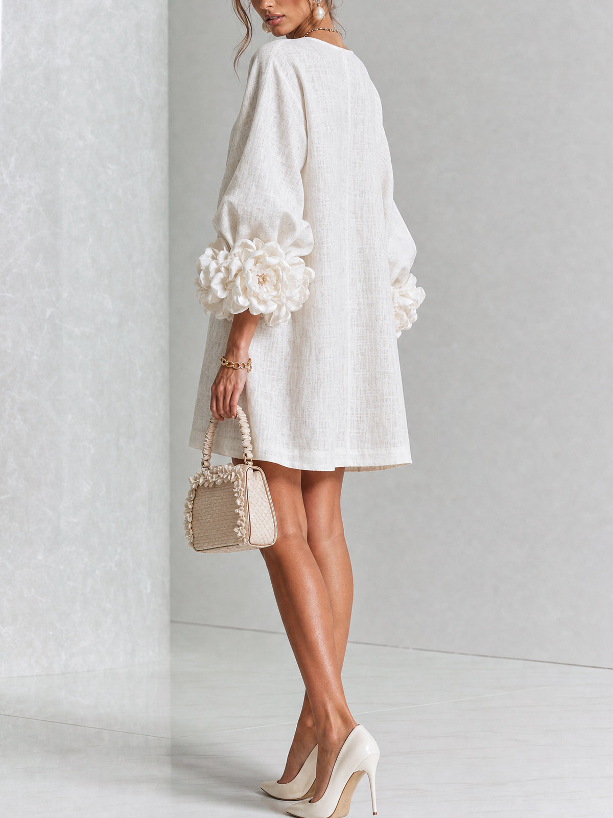 Vestido Floral con Botones