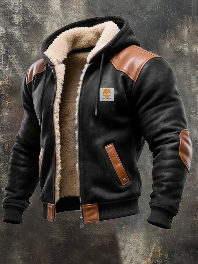 Zacarías | Chaqueta Vintage de Ante con Capucha