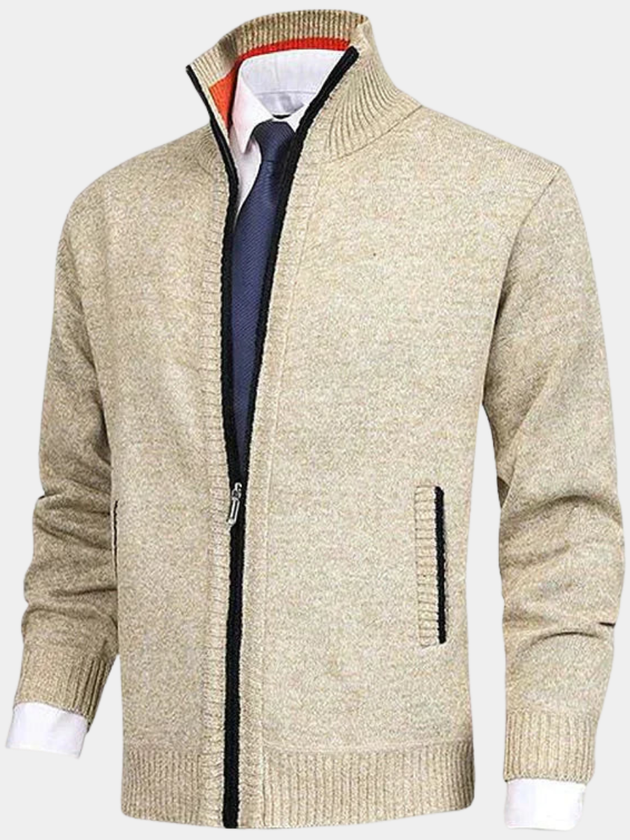 Arnaldo | Cárdigan Elegante de Cuello Alto