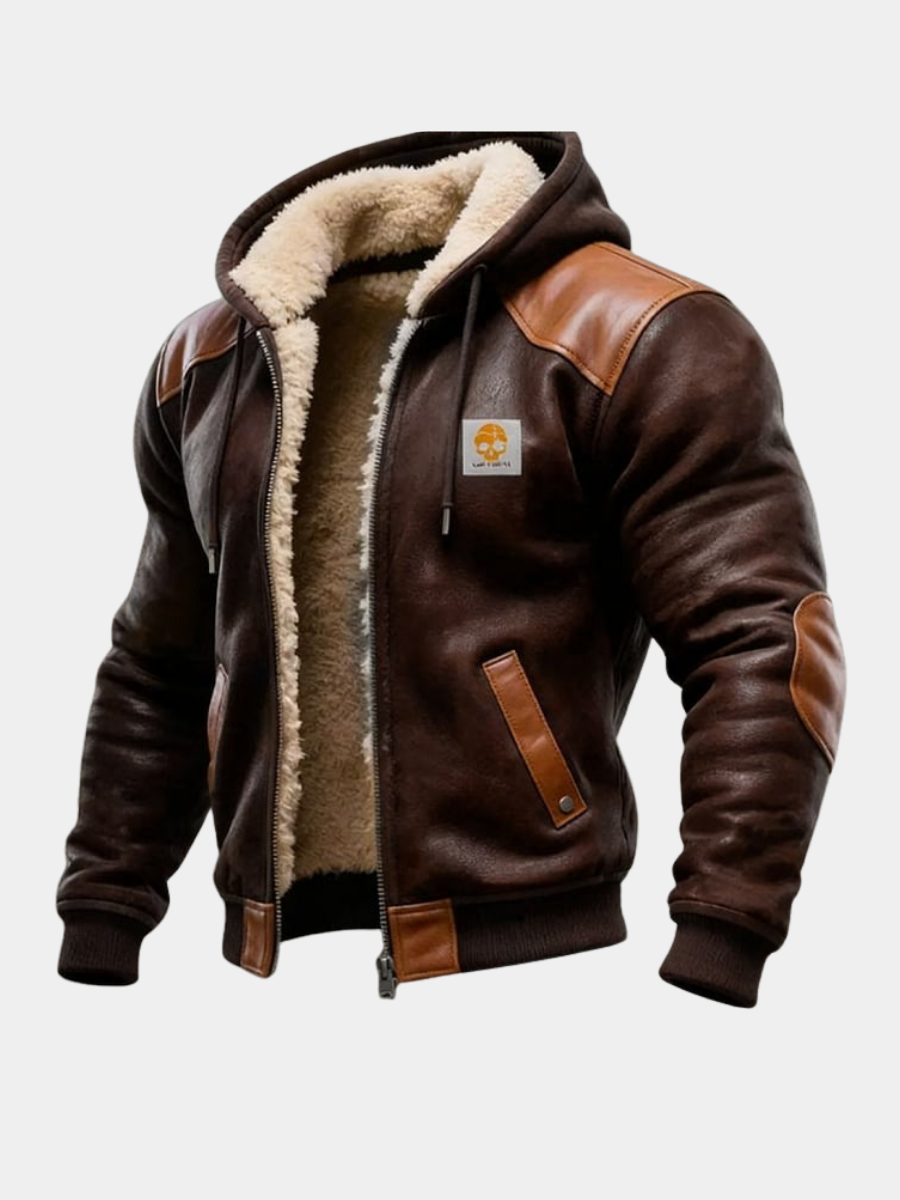 Zacarías | Chaqueta Vintage de Ante con Capucha