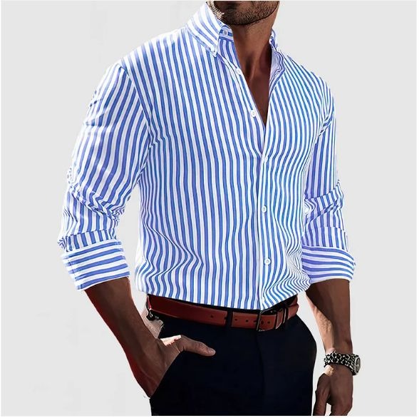 Feliciano | Camisa de Rayas Entallada