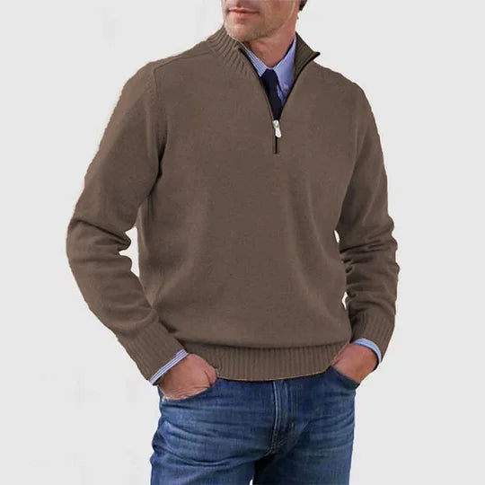 Benito | Jersey Elegante con Media Cremallera