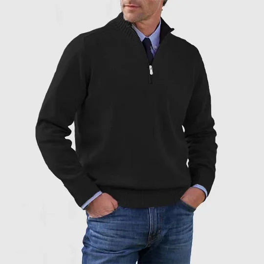Benito | Jersey Elegante con Media Cremallera