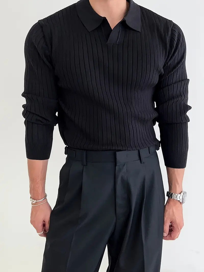 Leandro | Jersey Texturizado Elegante de Invierno