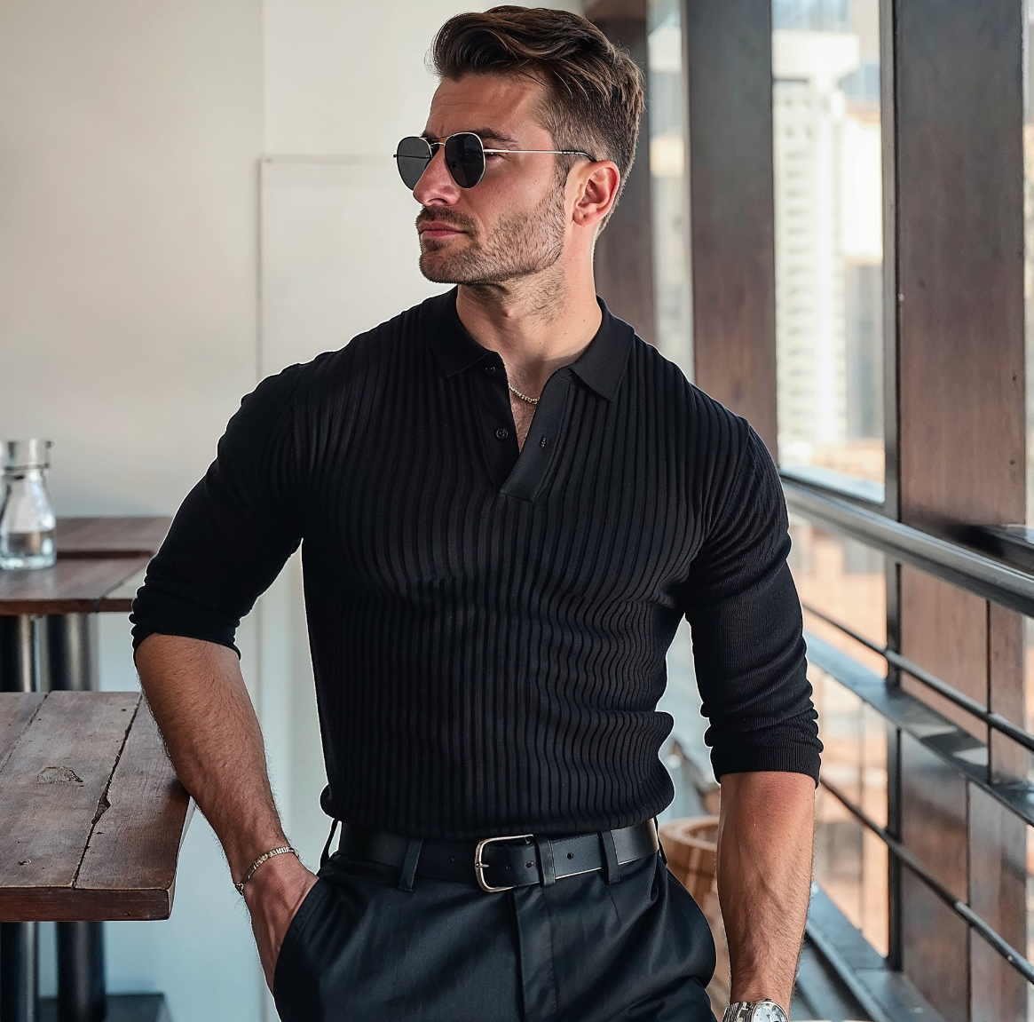 Leandro | Jersey Texturizado Elegante de Invierno