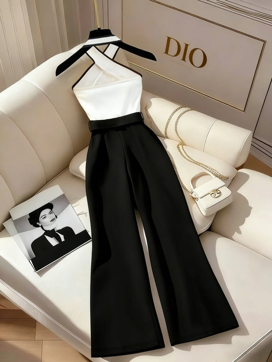 Mono Halter Blanco y Negro