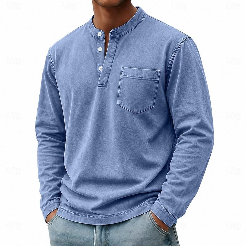 Gabriel | Camiseta Henley de Manga Larga