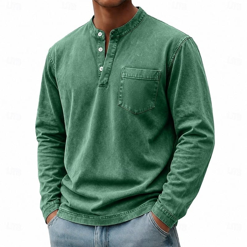 Gabriel | Camiseta Henley de Manga Larga