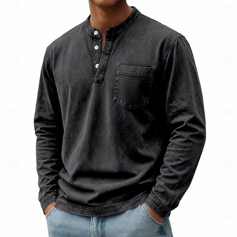 Gabriel | Camiseta Henley de Manga Larga