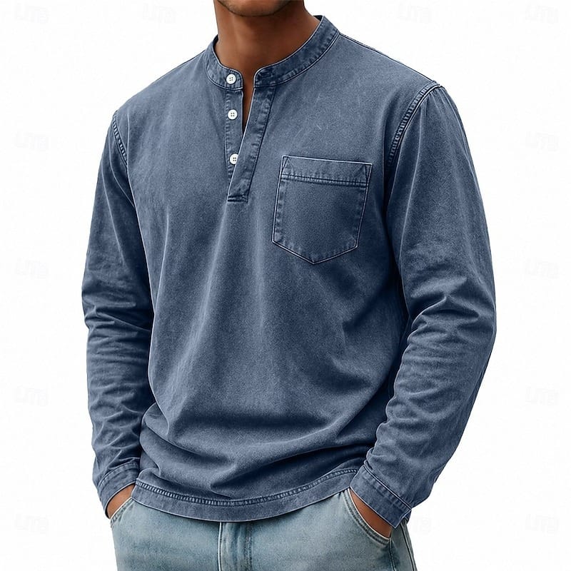 Gabriel | Camiseta Henley de Manga Larga