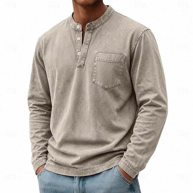 Gabriel | Camiseta Henley de Manga Larga