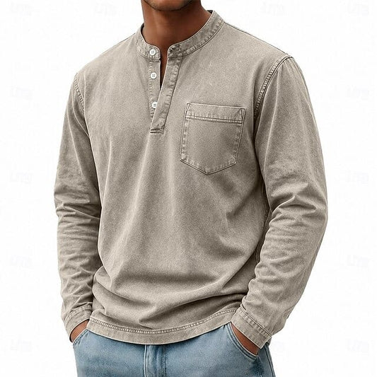 Gabriel | Camiseta Henley de Manga Larga