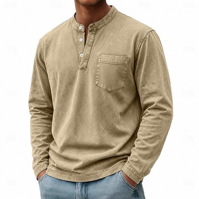 Gabriel | Camiseta Henley de Manga Larga
