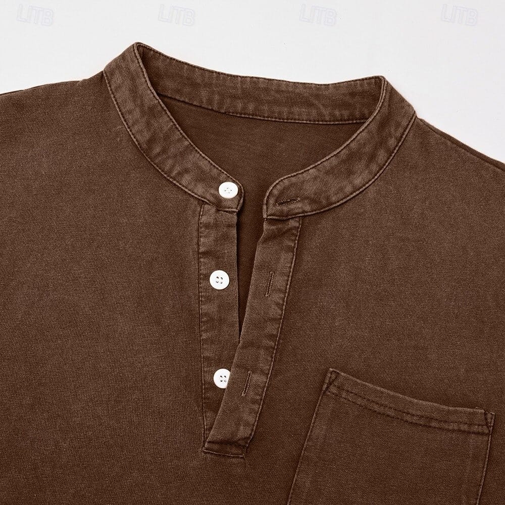 Gabriel | Camiseta Henley de Manga Larga