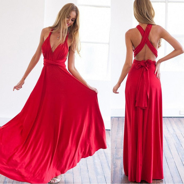 Vestido Largo Multiposición Convertible – Estilo Bohemio