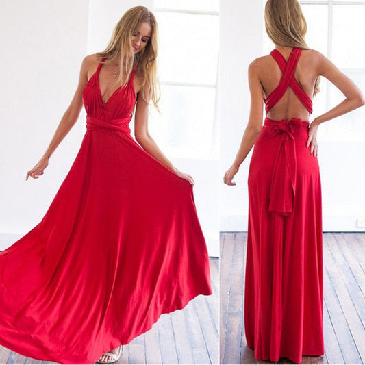 Vestido Largo Multiposición Convertible – Estilo Bohemio