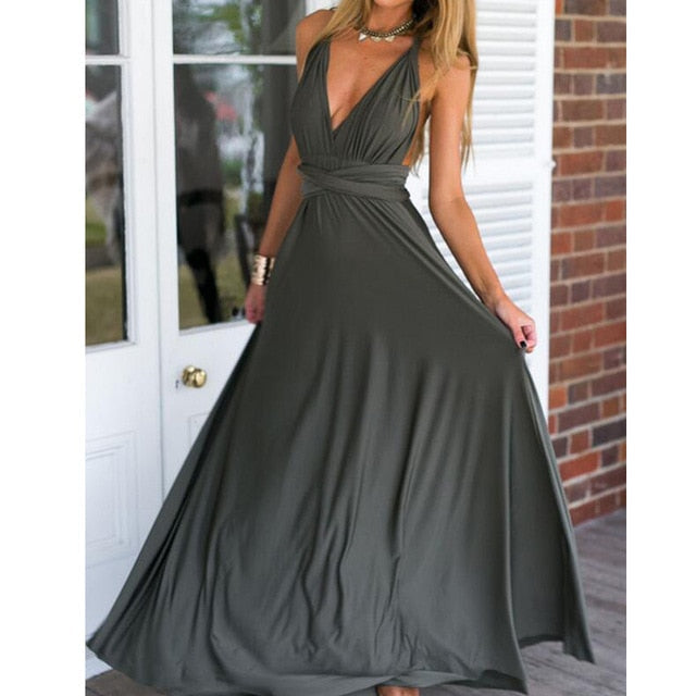 Vestido Largo Multiposición Convertible – Estilo Bohemio
