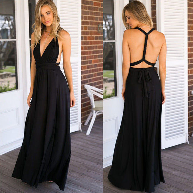 Vestido Largo Multiposición Convertible – Estilo Bohemio