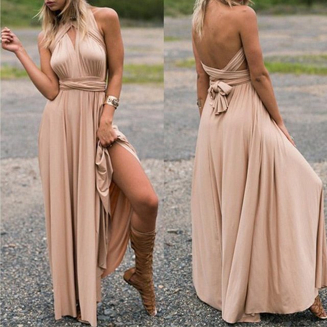 Vestido Largo Multiposición Convertible – Estilo Bohemio