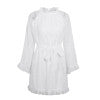 Vestido Corto con Espalda Descubierta y Manga Acampanada